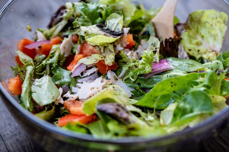 Fresh garden salad with colorful vegetables