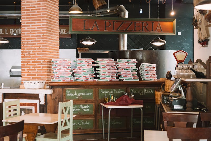 Interior of Jet's pizza restaurant in Detroit
